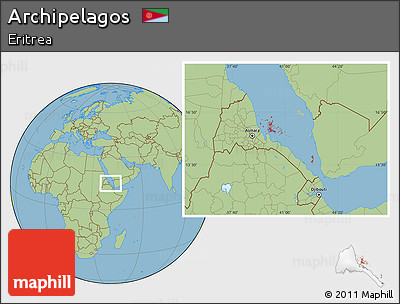 Savanna Style Location Map of Archipelagos