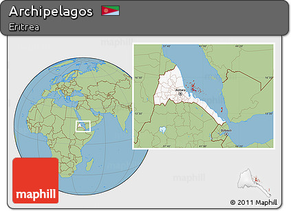 Savanna Style Location Map of Archipelagos, highlighted country