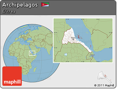 Savanna Style Location Map of Archipelagos, highlighted country