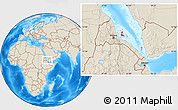 Shaded Relief Location Map of Archipelagos