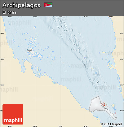 Classic Style Map of Archipelagos, single color outside