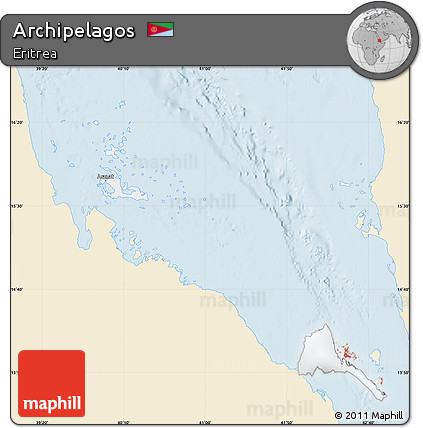 Classic Style Map of Archipelagos, single color outside