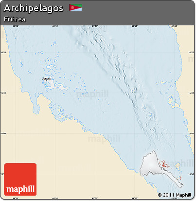 Classic Style Map of Archipelagos, single color outside