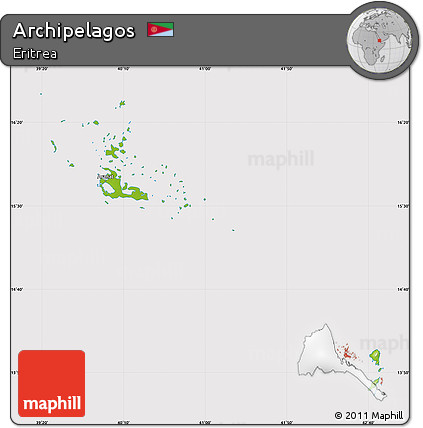 Physical Map of Archipelagos, cropped outside