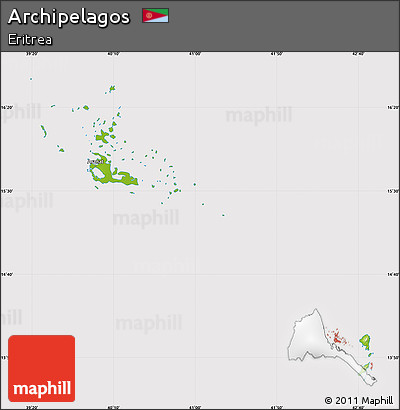 Physical Map of Archipelagos, cropped outside