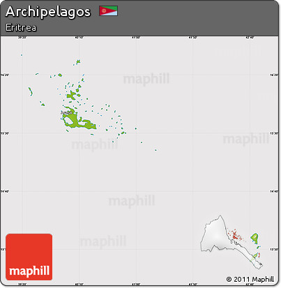 Physical Map of Archipelagos, cropped outside