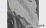 Physical Map of Archipelagos, darken, desaturated