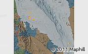 Political Map of Archipelagos, darken, semi-desaturated