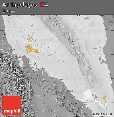 Political Map of Archipelagos, desaturated