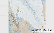 Political Map of Archipelagos, lighten, semi-desaturated