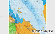 Political Map of Archipelagos, political shades outside