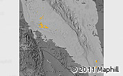 Political Shades Map of Archipelagos, darken, desaturated