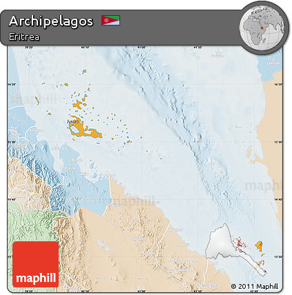 Political Shades Map of Archipelagos, lighten