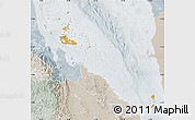 Political Shades Map of Archipelagos, lighten, semi-desaturated