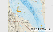 Political Shades Map of Archipelagos, shaded relief outside