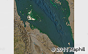 Satellite Map of Archipelagos, darken