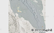 Satellite Map of Archipelagos, lighten, semi-desaturated