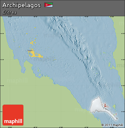 Savanna Style Map of Archipelagos, single color outside