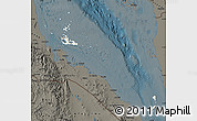 Shaded Relief Map of Archipelagos, darken