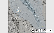 Shaded Relief Map of Archipelagos, darken, semi-desaturated