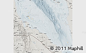 Shaded Relief Map of Archipelagos, semi-desaturated