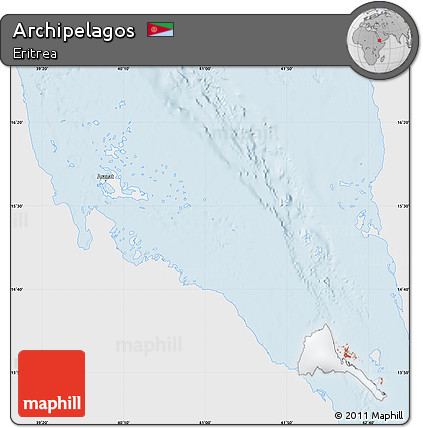 Silver Style Map of Archipelagos, single color outside