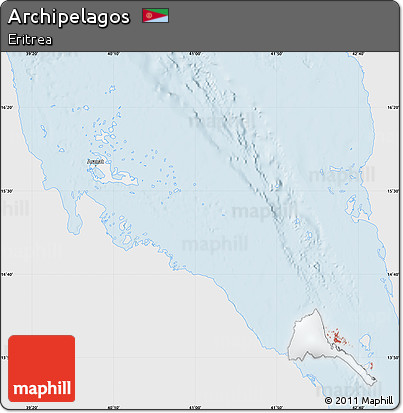 Silver Style Map of Archipelagos, single color outside