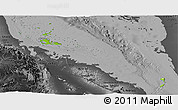 Physical Panoramic Map of Archipelagos, darken, desaturated