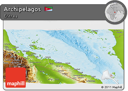 Physical Panoramic Map of Archipelagos