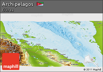 Physical Panoramic Map of Archipelagos