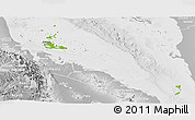 Physical Panoramic Map of Archipelagos, lighten, desaturated