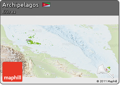 Physical Panoramic Map of Archipelagos, lighten