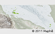 Physical Panoramic Map of Archipelagos, lighten, semi-desaturated