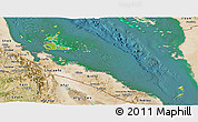 Physical Panoramic Map of Archipelagos, satellite outside