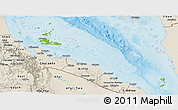 Physical Panoramic Map of Archipelagos, shaded relief outside