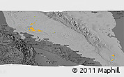 Political Panoramic Map of Archipelagos, darken, desaturated