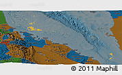 Political Panoramic Map of Archipelagos, darken