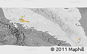 Political Panoramic Map of Archipelagos, desaturated