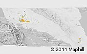 Political Panoramic Map of Archipelagos, lighten, desaturated