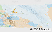 Political Panoramic Map of Archipelagos, lighten