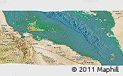 Political Panoramic Map of Archipelagos, satellite outside