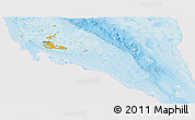 Political Panoramic Map of Archipelagos, single color outside