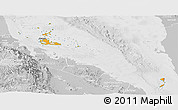 Political Shades Panoramic Map of Archipelagos, lighten, desaturated