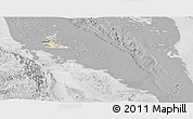 Satellite Panoramic Map of Archipelagos, lighten, desaturated