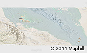 Satellite Panoramic Map of Archipelagos, lighten