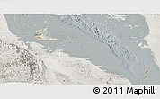 Satellite Panoramic Map of Archipelagos, lighten, semi-desaturated