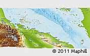 Satellite Panoramic Map of Archipelagos, physical outside