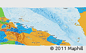 Satellite Panoramic Map of Archipelagos, political outside