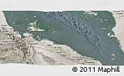 Satellite Panoramic Map of Archipelagos, semi-desaturated