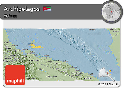 Savanna Style Panoramic Map of Archipelagos